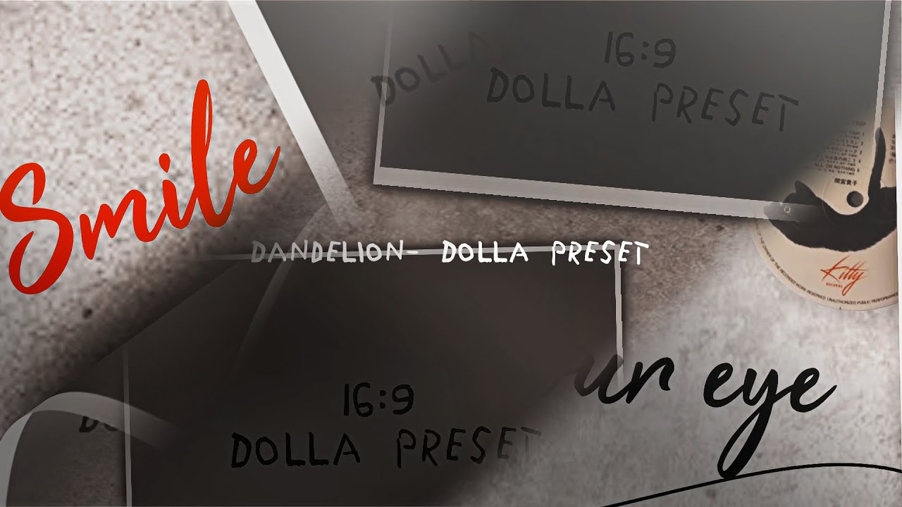 Pmv typography // Dandelion -Dolla[Alight motion] •Free preset•