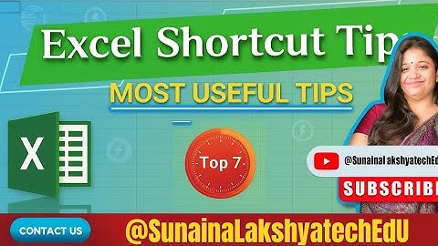 Top 7 Microsoft Excel Tips and Tricks | Excel Shortcut and Tricks@LearnVern#sunainalakshyaedu #excel