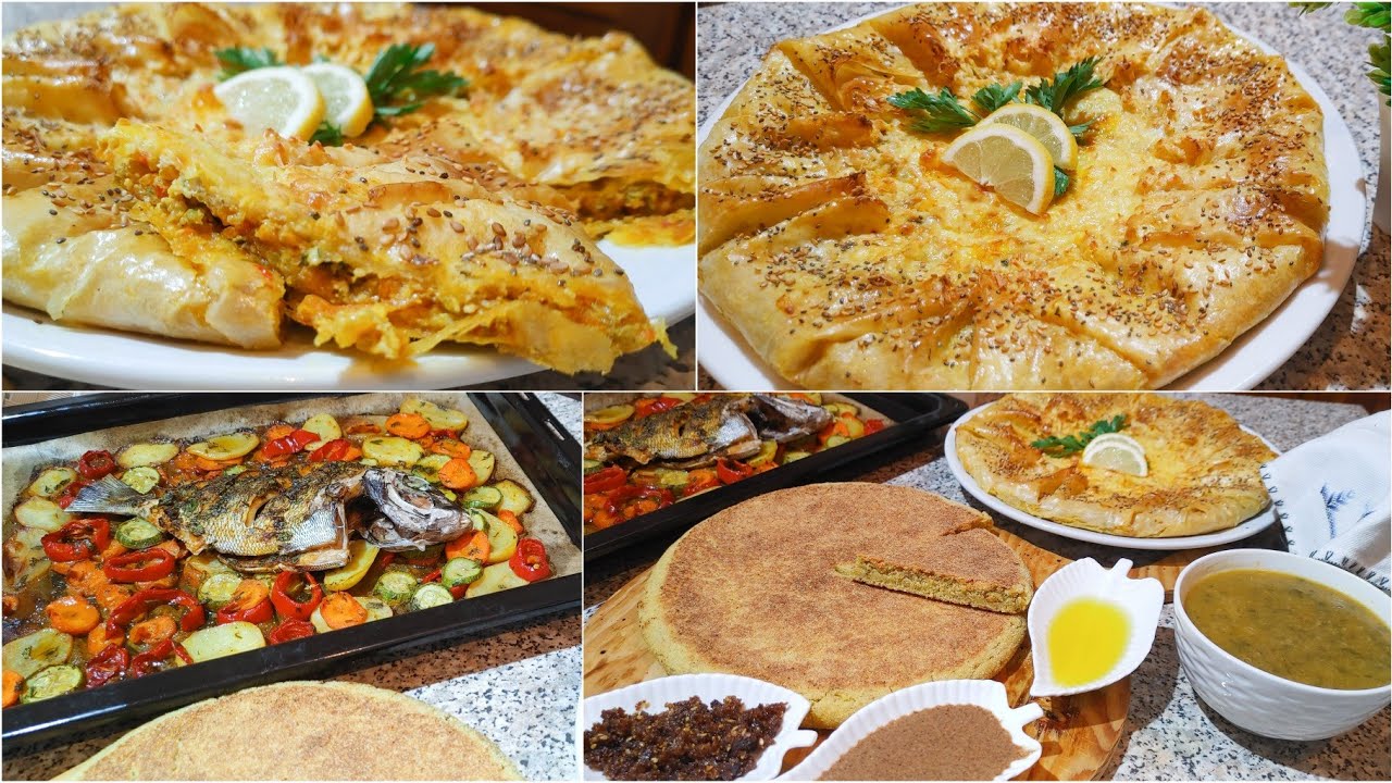 بلامتفكري كلشي ساهل وصحي فطور عشا و سحور كيش بلاعجين+صنية سمك بالخضر+حرشة