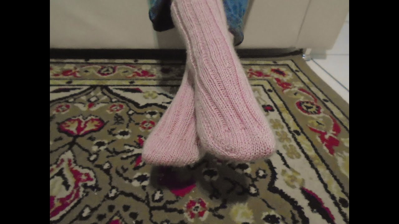 Вязаный носок – Две спицы – Бесшовный