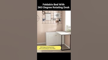 Folding Bed with 360 Degree Rotating Desk Combination Set