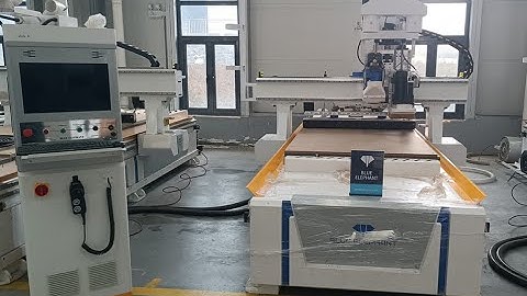 ELE1325 ATC nesting machine with drilling block working video