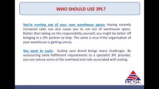 Rcsl Is Leading In The Market Of Third Party Logistics Services And Last Mile Logistic Solutions