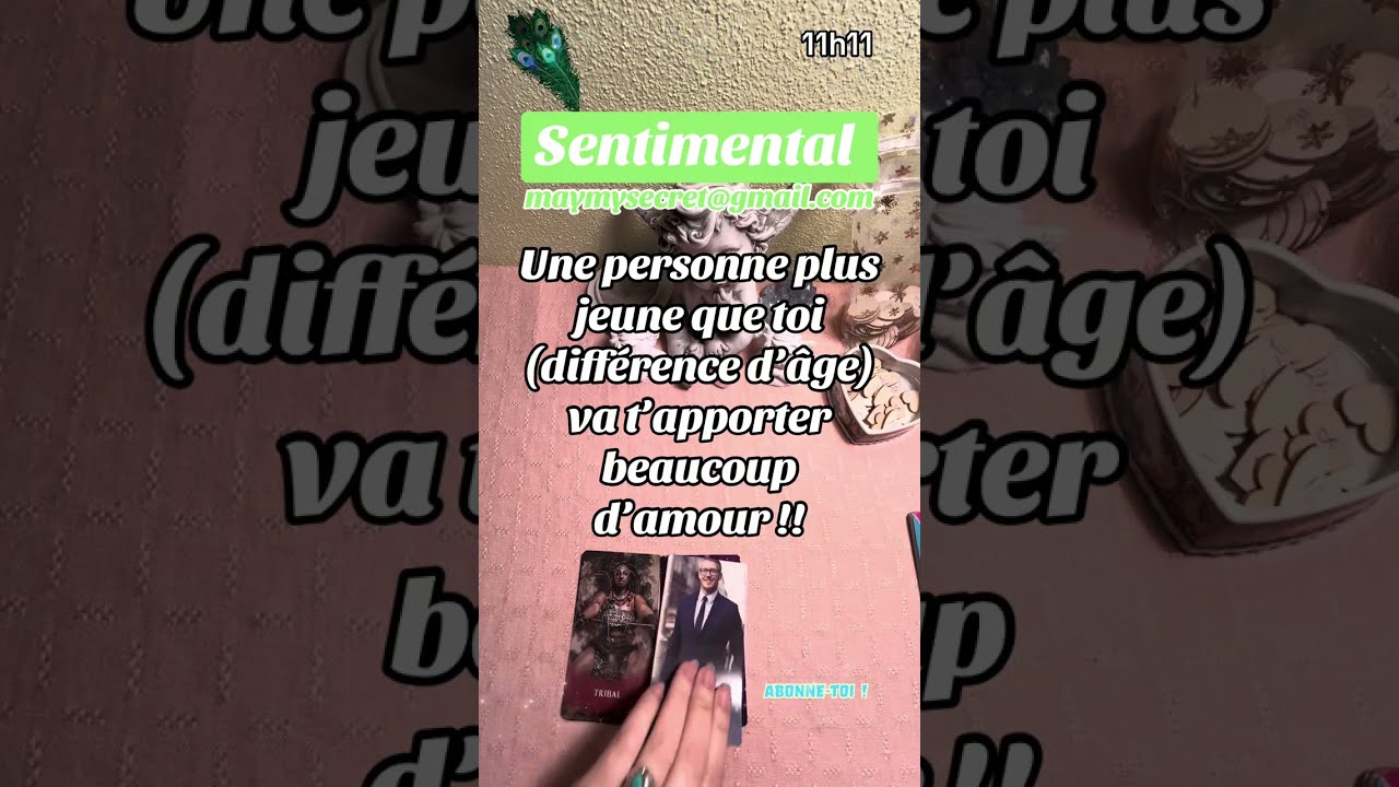 Une personne plus jeune que toi (différence d’âge) va t’apporter beaucoup d’amour !!🌟❤️