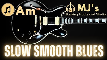 Slow Smooth Blues in A minor | 90 bpm | Guitar Backing Track