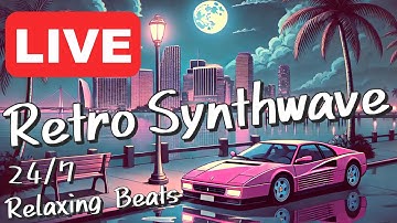 【LIVE】80s Retro Vibes -  Lofi Synthwave / Retrowave / Chillwave 24/7 Live Stream