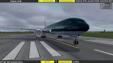 [P3D] PMDG B777 Engine Failure at VR and maximum TOW
