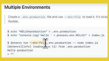 Multiple environments with `dotenvx`