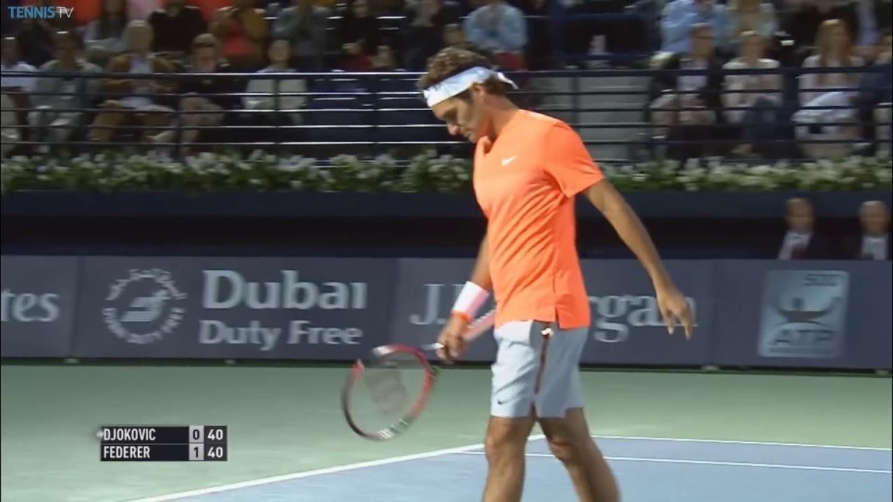 Novak Djokovic vs Roger Federer: ATP Dubai 2015 Final Highlights - YouTube