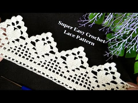 Perfect & Beautiful Crochet Lace Pattern For Beginners|Tutorial Super ...