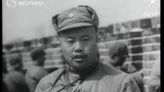 Chinese troops gather in Beijing (Peking) (1937)