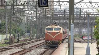 (4K)  511次 E216電力機車牽引莒光號(手推摺疊門)停靠新竹車站