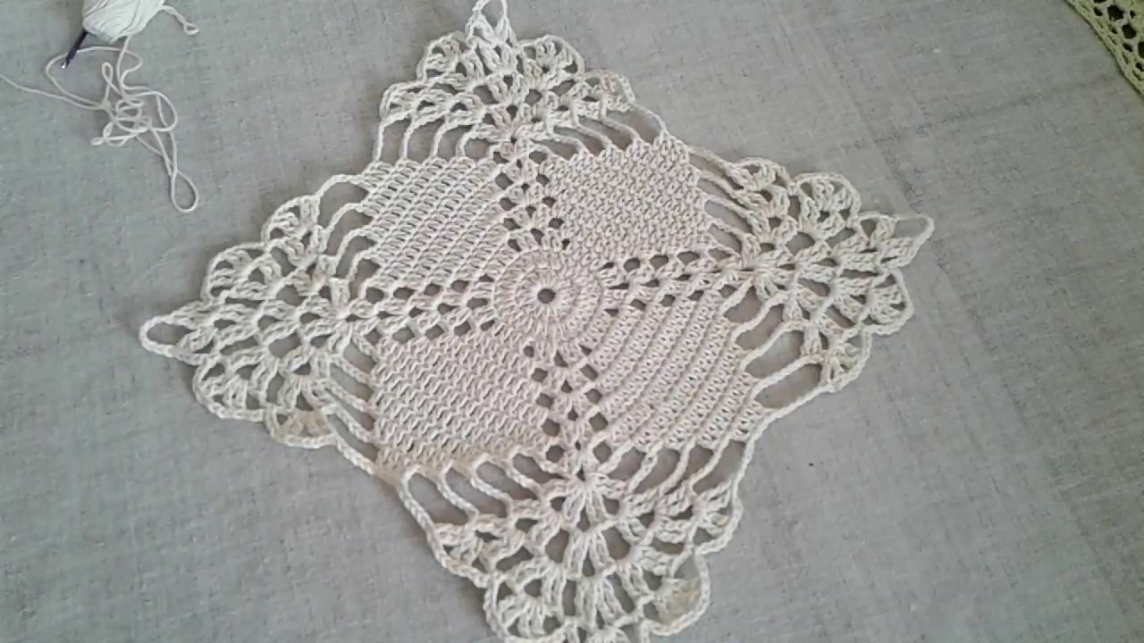 Квадратный мотив крючком. Часть 1.