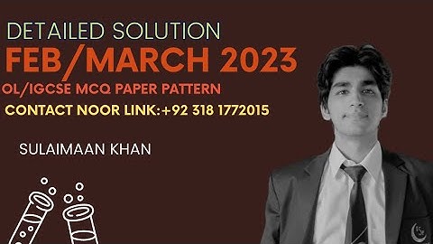 Solved February March MCQ 2023 Exam Paper | 0620/22| IGCSE