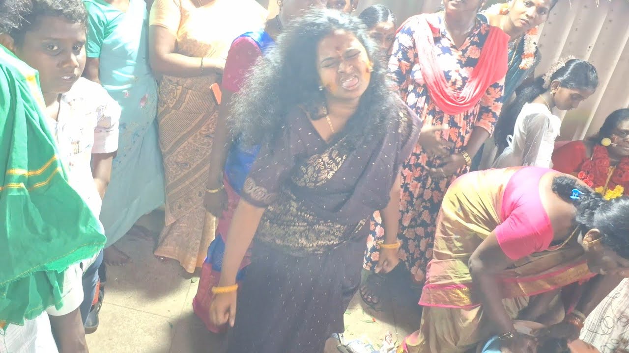 ✨️#கன்னிப்பெண் மீது 🔱#கருமாரியம்மன் #ஆக்ரோஷத்துடன் 🔱சாமியாட்டம்| #Nagaraj pambai brand folk music 