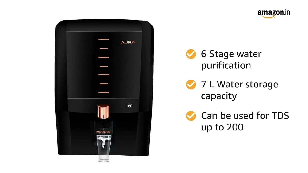 Eureka Forbes Aquaguard Aura UV+UF (TDS Up to 200PPM)Patented Active