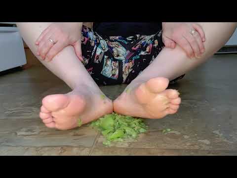 ASMR - Squashing grapes under foot 👣