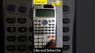 Find ncr in calculator | nCr value calculation using scientific calculator  #calculator #ncr#shorts