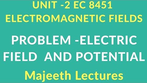 EC 8451-POTENTIAL AND ELECTRICFIELD RELATED PROBLEM