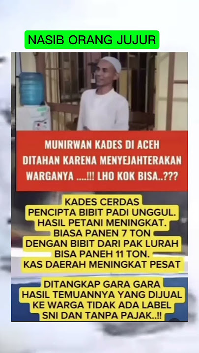 ORANG JUJUR TAK DIPAKAI DIPEMEINTAHAN INI