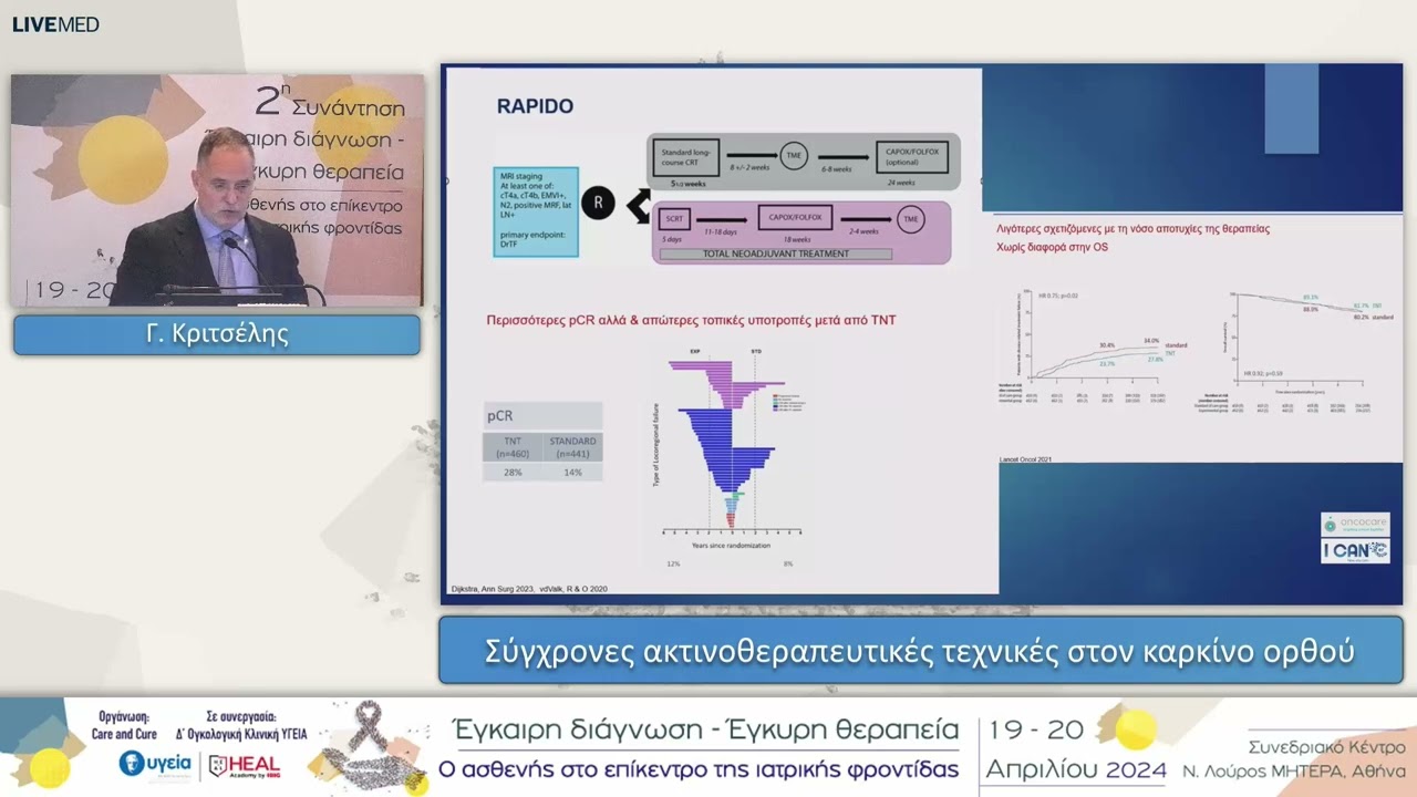 Σύγχρονες ακτινοθεραπευτικές τεχνικές στον καρκίνο ορθού | Γ. Κριτσέλης