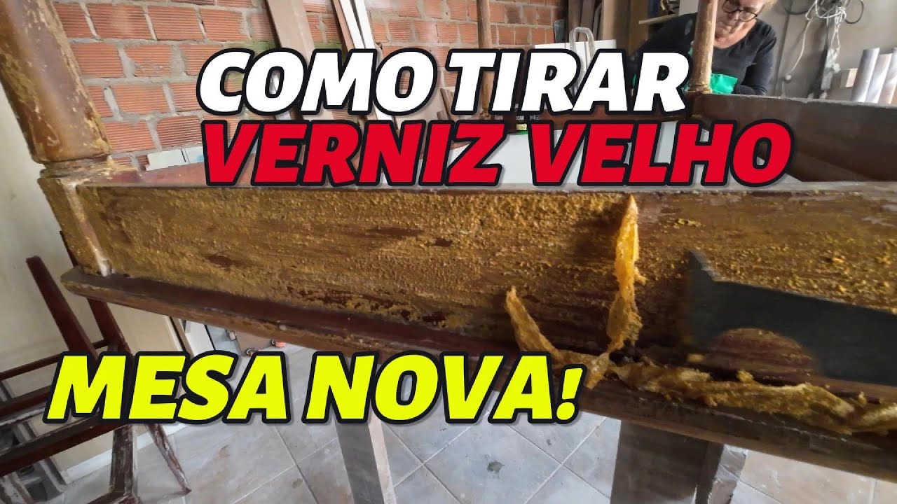 Como TIRAR VERNIZ VELHO de Móveis Sem Sofrimento: Do Removedor ao Acabamento PU (Mesa Nova!)