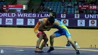 1/2 GR - 55 kg: V. VIJAY (IND) v. A. ABDURAKHMANO (KAZ)