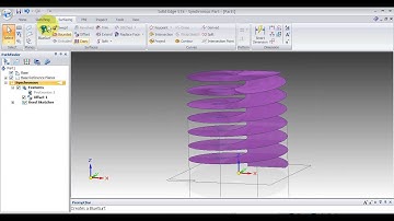 Video Tutorial on Helical Conical (Tapered) Spring in SolidEdge ST4