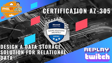 Certification AZ-305 EP4 (Design a data storage solution for relational data) - Replay Twitch