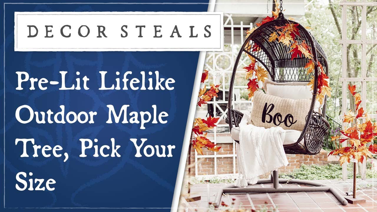 Decor Steals' Pre-Lit Lifelike Outdoor Maple Tree, Pick Your Size
