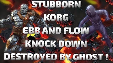 Stubborn Korg on Ebb and Flow Knock Down EASY SOLO w/ Ghost! New AW Map! Marvel Contest of Champions