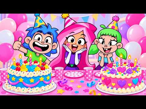 Birthday Party Fun! 🎂 Fun Adventures, Color Challenges and Friend Stories MIX
