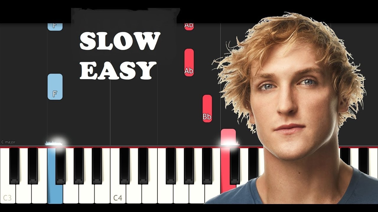 Logan Paul - The Number Song (SLOW EASY PIANO TUTORIAL)