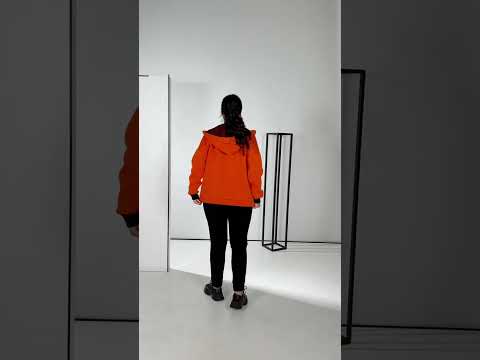 Жіночий теплий спортивний костюм помаранчева кофта чорні штани., видео 1