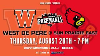 LIVE West De Pere Phantoms at Sun Prairie East Cardinals PrepMania Football