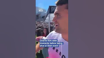 Charlie Kirk seen at event moments before shooting
