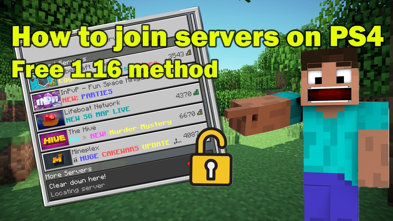 How To Join Every Server On Minecraft Ps4 Bedrock 1 16 Youtube