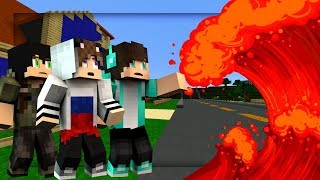 AHOJ SOUSEDE VS. ŠÍLENÁ LÁVOVÁ TSUNAMI!? 😱🌊 /w Roumean, Kuky | MINECRAFT CZ/SK TSUNAMI CHALLENGE