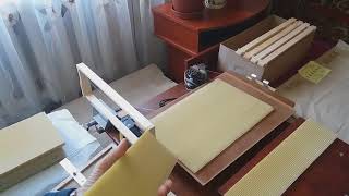 Как быстро нарезать вощину на 145 рамку