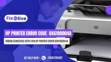 HP Printer Error Code 0x6100004a | Fix-O-live | #hpprinterservice #troubleshooting