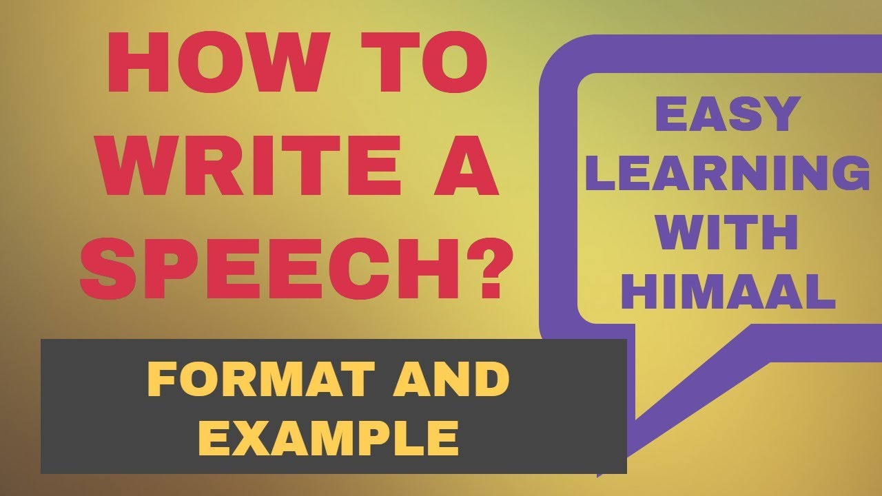 writing speech format cbse