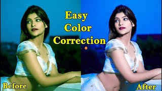 Easy color correction in Photoshop ! Quick Color Grading in Photoshop hindi tutorial #Omgraphic