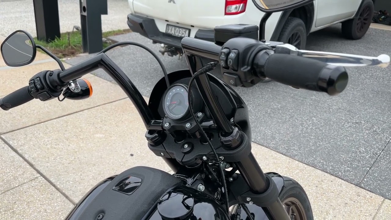 Harley Davidson 22 Low Rider S with 10-inch Apes and Gauge Lowering.