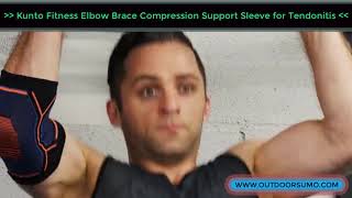 Kunto Fitness Elbow Brace Compression Support Sleeve for Tendonitis Reviews by outdoorsumo