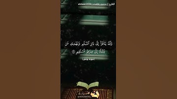 والله يدعوا إلى دار السلام ويهدى من يشاء إلى صراط مستقيم(يونس-٢٥)القارئ/محمود طلعت..@alshaer_2023
