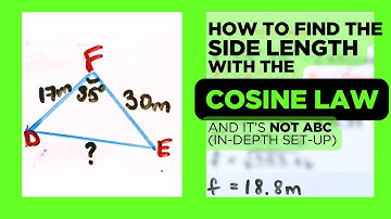 [NEW EXAMPLE] How to set up and use the COSINE LAW