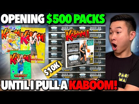 Opening $550 BOXES of CROWN ROYALE until I pull a KABOOM case-hit (INSANE)! 😱🔥