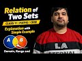 Relation of two sets || Class 11 maths || Domain , codomain and range in hindi
