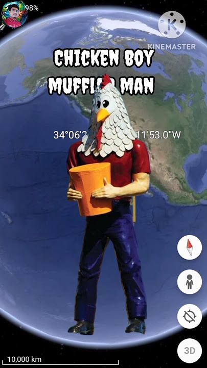 😳 Chicken boy muffler man found on google map and google earth #googlemap #googleearth