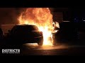 Twee geparkeerde auto’s zwaar beschadigd door brand Pieter Langendijkstraat Den Haag